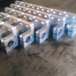 Industrial sized band saw blade guide blocks for a local company